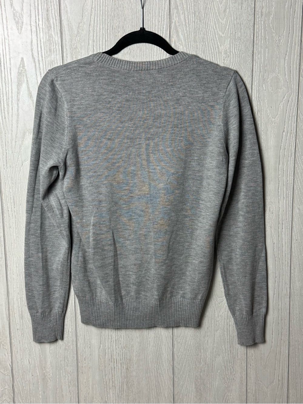 Small Boston Terrier Pup sweater, Daniel Cremieux gray lightweight wool sweater - Picture 7 of 7